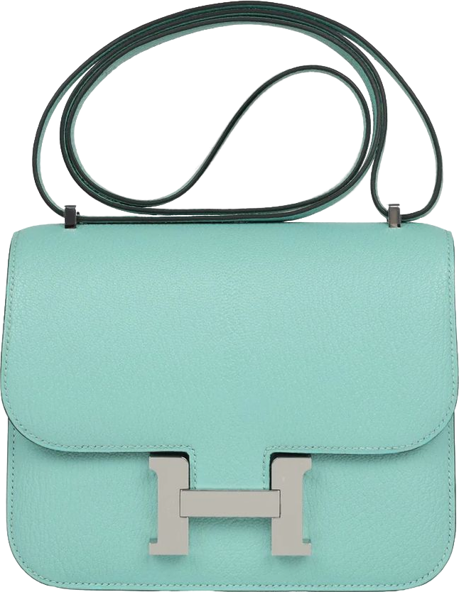 Hermes Constance 18 Aqua Chevre Palladium Hardware