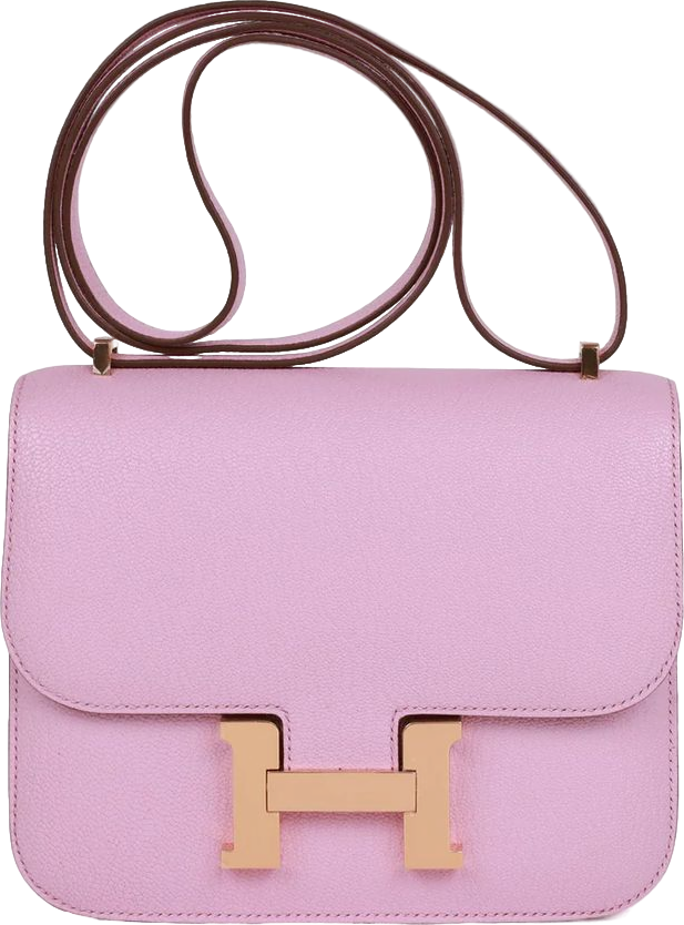 Hermes Constance 18 Mauve Sylvestre Chevre Rose Gold Hardware