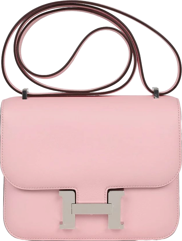 Hermes Constance 18 Rose Sakura Swift Palladium Hardware