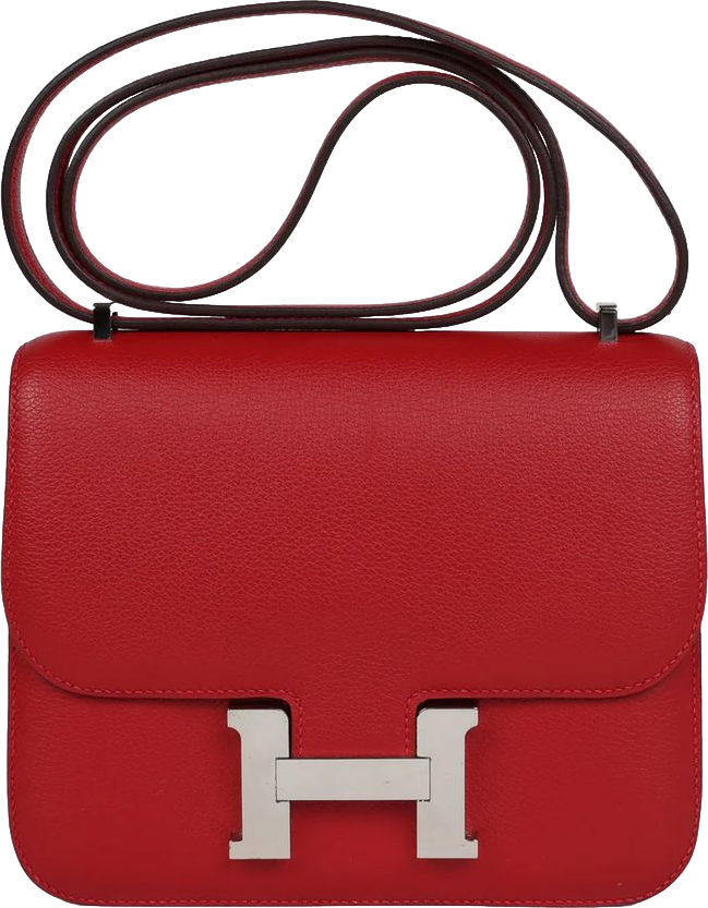 Hermes Constance 18 Rouge Casaque Evercolor Palladium Hardware