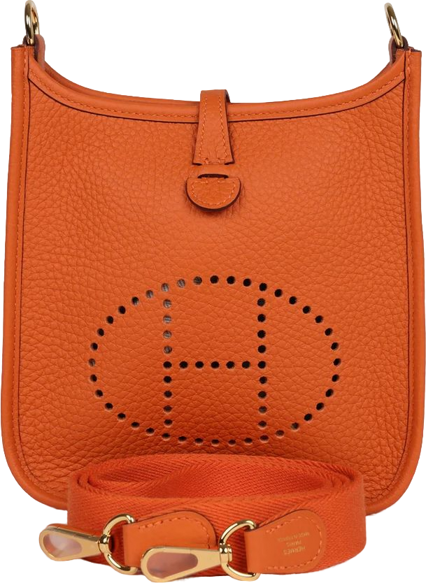 Hermes Evelyne TPM Orange Clemence Gold Hardware