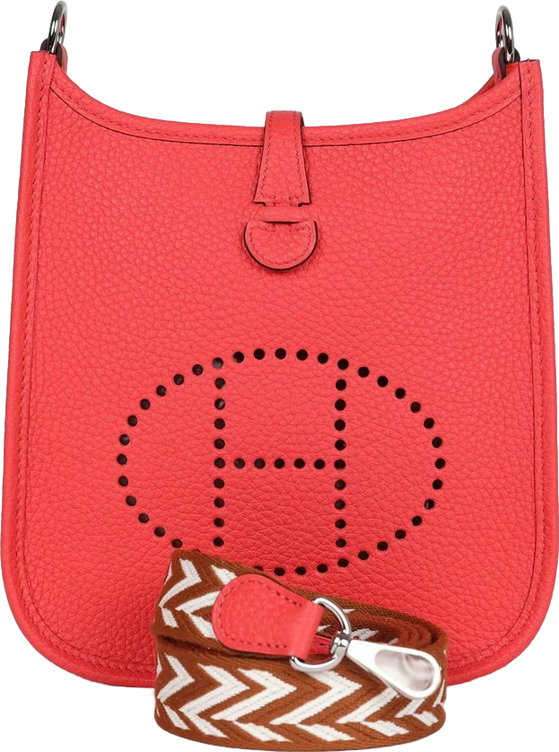 Hermes Evelyne TPM Rose Texas Clemence Palladium Hardware