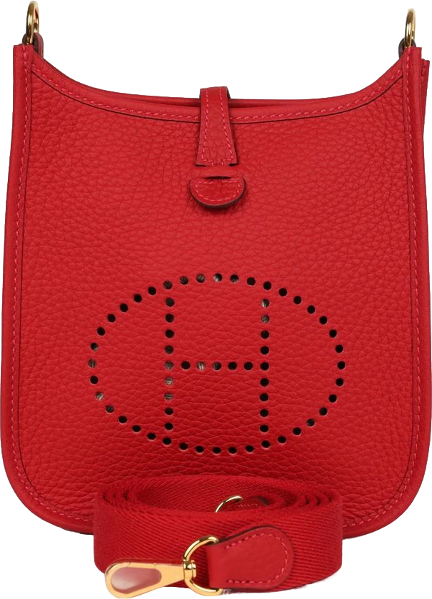 Hermes Evelyne TPM Vermillion Clemence Gold Hardware
