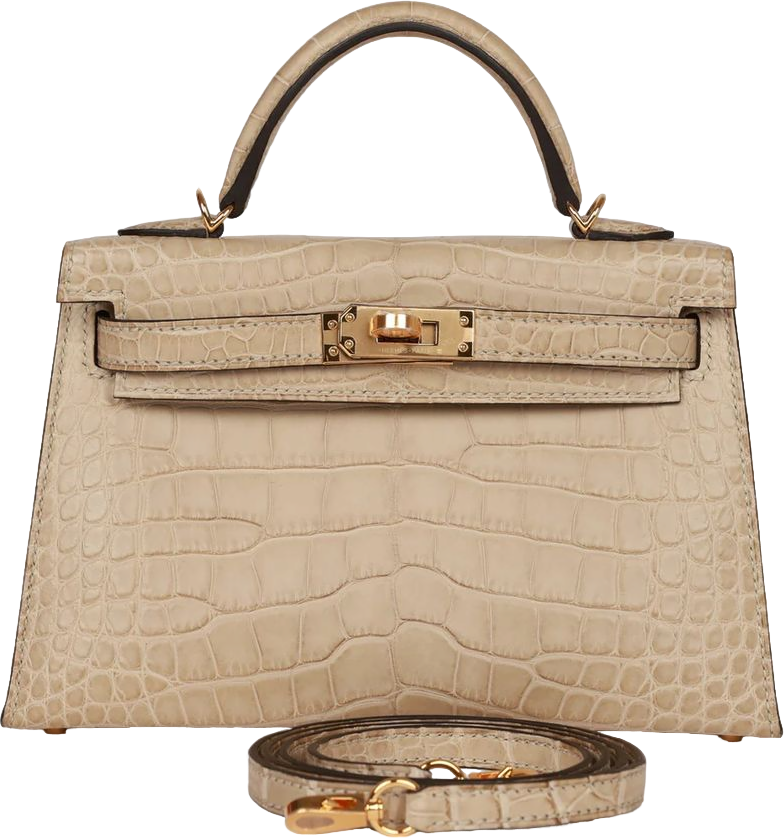 Hermes Kelly 20 Trench Matte Alligator Mississippiensis Gold Hardware