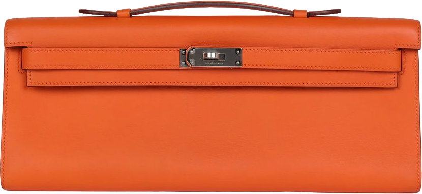 Hermes Kelly Cut Orange Swift Palladium Hardware