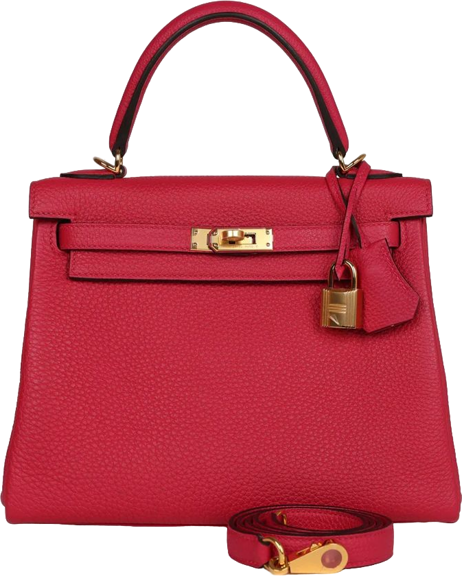 Hermes Kelly Retourne 25 Framboise Togo Gold Hardware