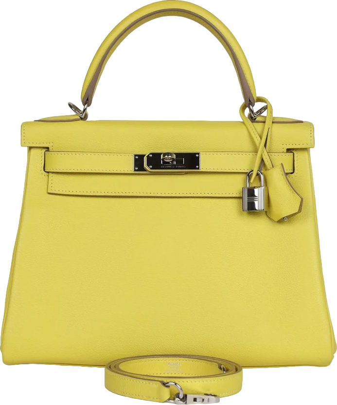 Hermes Kelly Retourne 28 Lime Evercolor Palladium Hardware