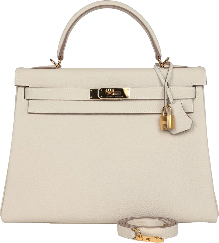 Hermes Kelly Retourne 32 Craie Togo Gold Hardware