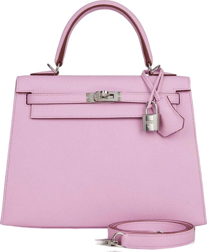 Hermes Kelly Sellier 25 Mauve Sylvestre Epsom Palladium Hardware