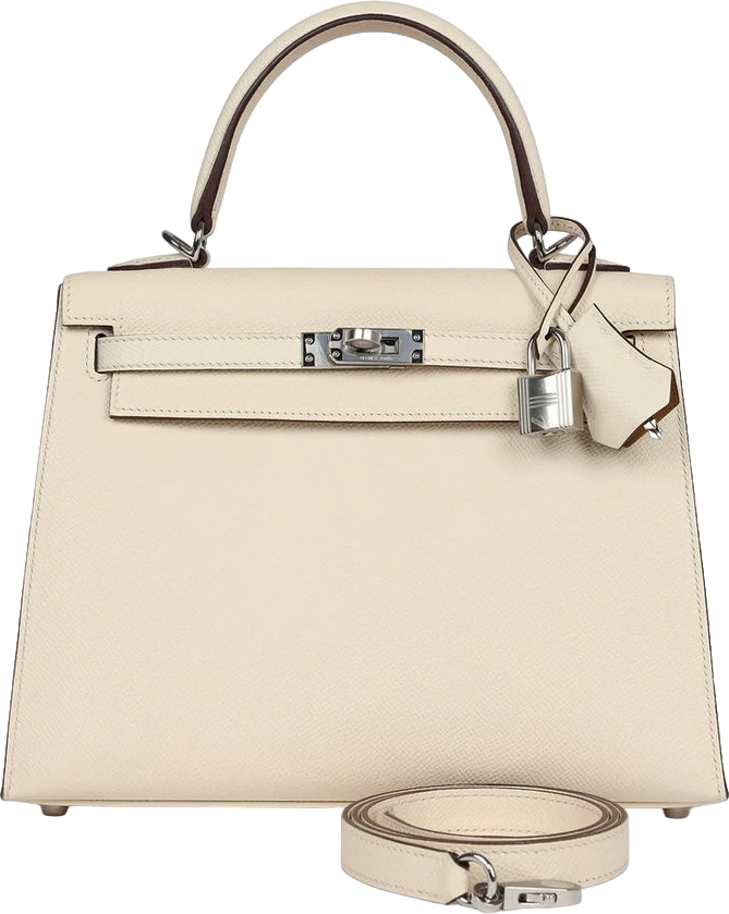 Hermes Kelly Sellier 25 Nata Verso Epsom Palladium Hardware