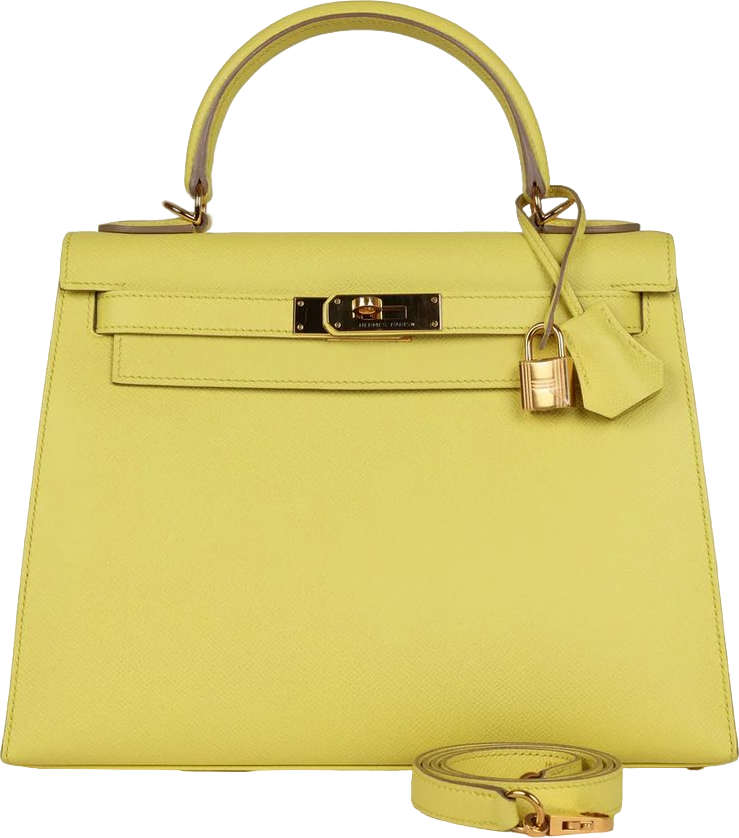 Hermes Kelly Sellier 28 Soufre Epsom Gold Hardware