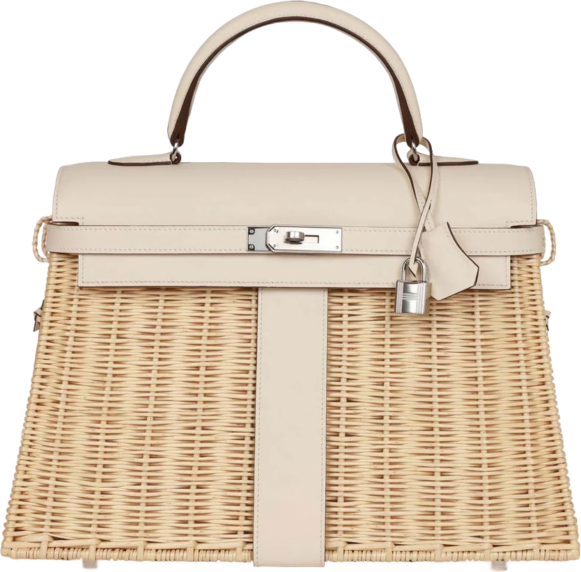 Hermes Picnic Kelly 35 Nata Swift Palladium Hardware