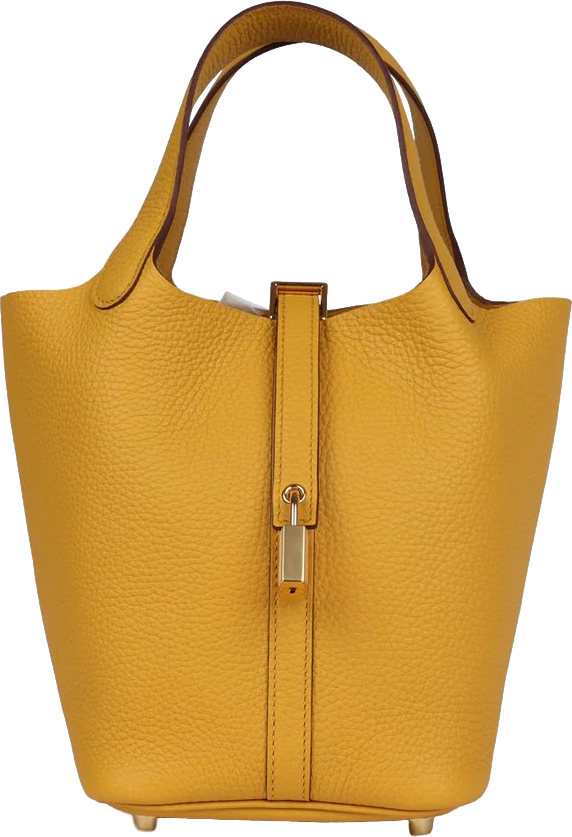 Hermes Picotin Lock 18 Jaune Ambre Clemence Gold Hardware