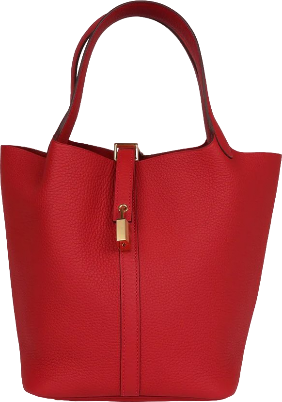 Hermes Picotin Lock 22 Vermillion Clemence Gold Hardware