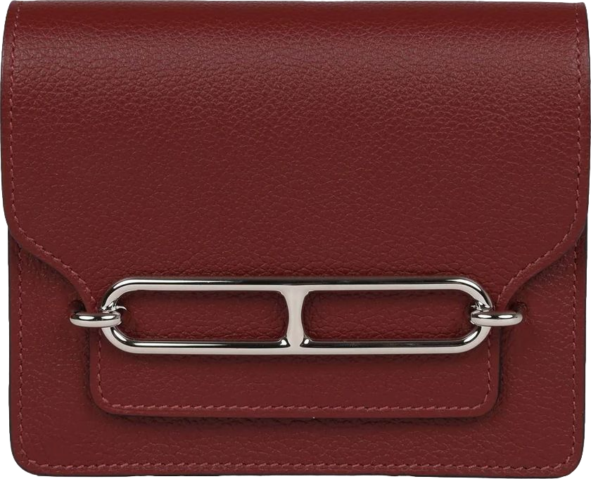 Hermes Roulis Slim Wallet Bi-Color Rouge H/Rose Azalee Evercolor Palladium Hardware