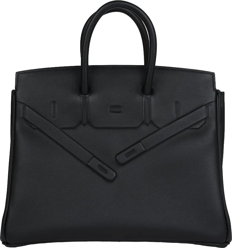Hermes Birkin 25 Shadow Black Swift Palladium Hardware