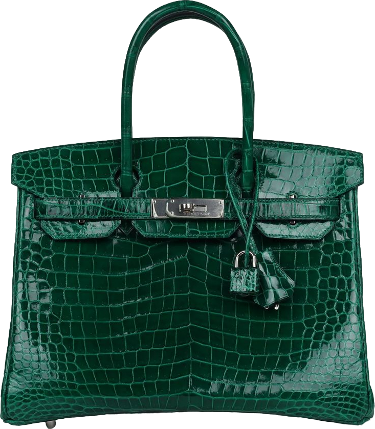 Hermes Birkin 30 Emerald Shiny Niloticus Crocodile Palladium Hardware