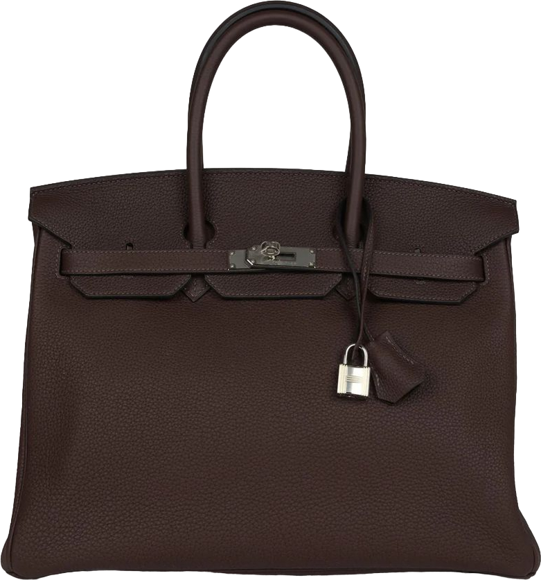 Hermes Birkin 35 Chocolate Togo Palladium Hardware