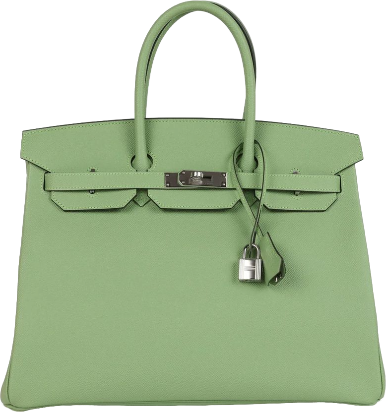 Hermes Birkin 35 Vert Criquet Epsom Palladium Hardware