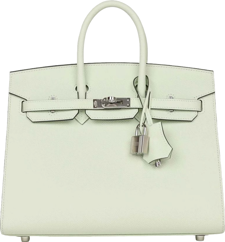 Hermes Birkin Sellier 25 Vert Fizz Epsom Palladium Hardware