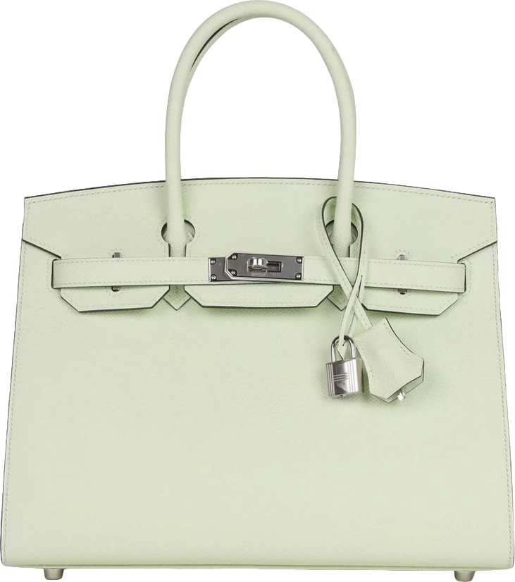 Hermes Birkin Sellier 30 Vert Fizz Epsom Palladium Hardware