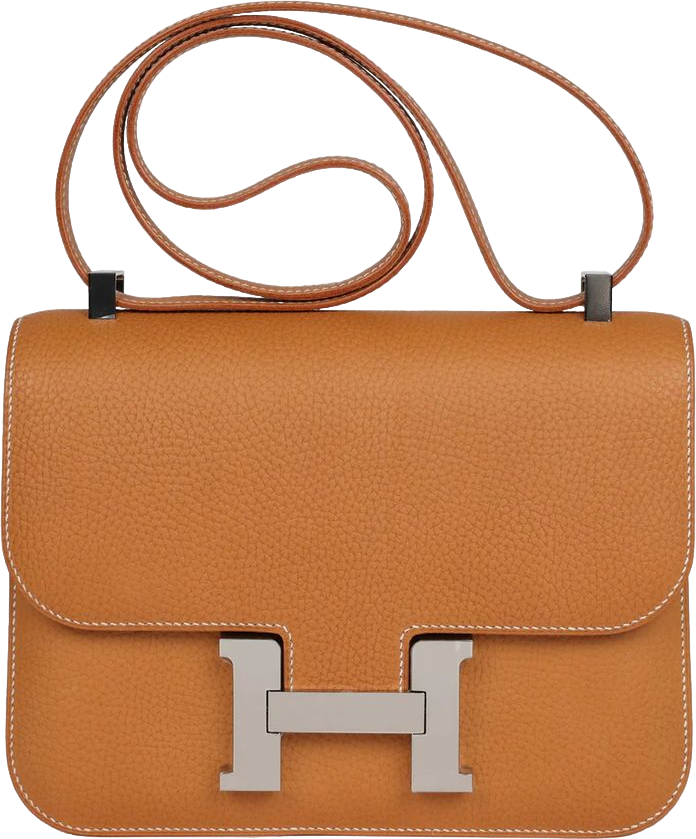 Hermes Constance 1-24 Naturel Sable Vache Naturel Graine Palladium Hardware