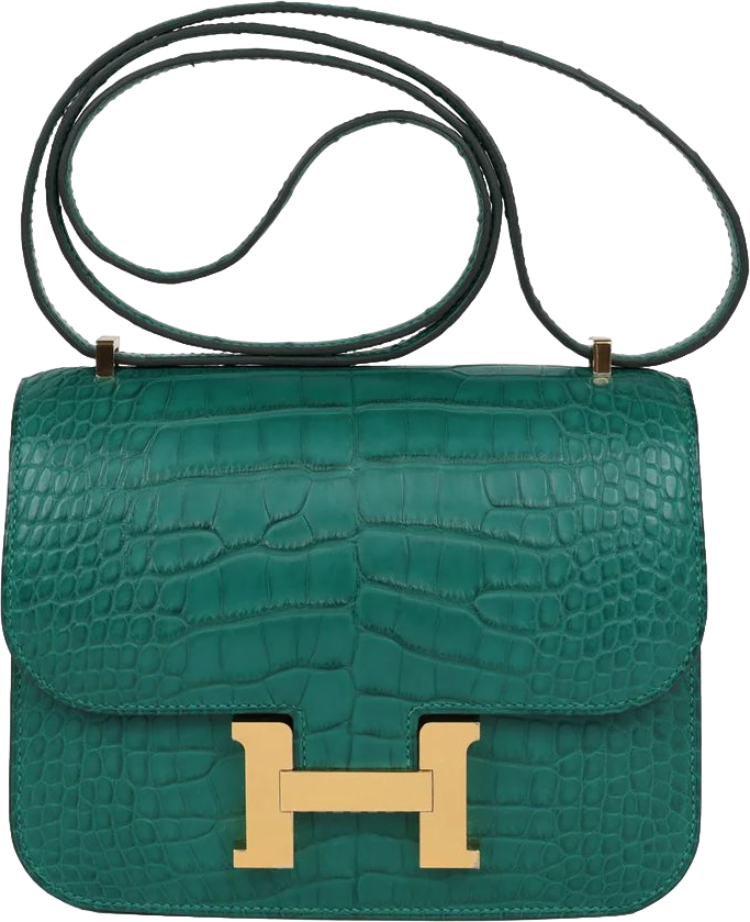 Hermes Constance 18 Malachite Matte Alligator Gold Hardware
