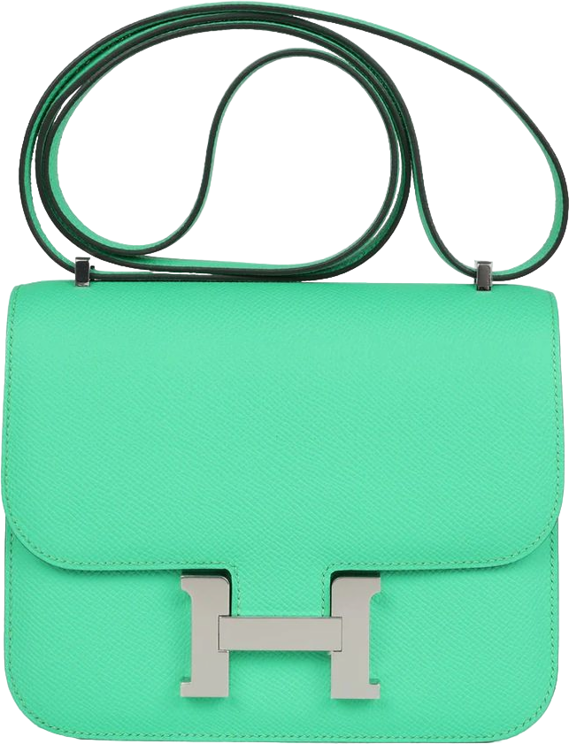 Hermes Constance 18 Vert Comics Epsom Palladium Hardware