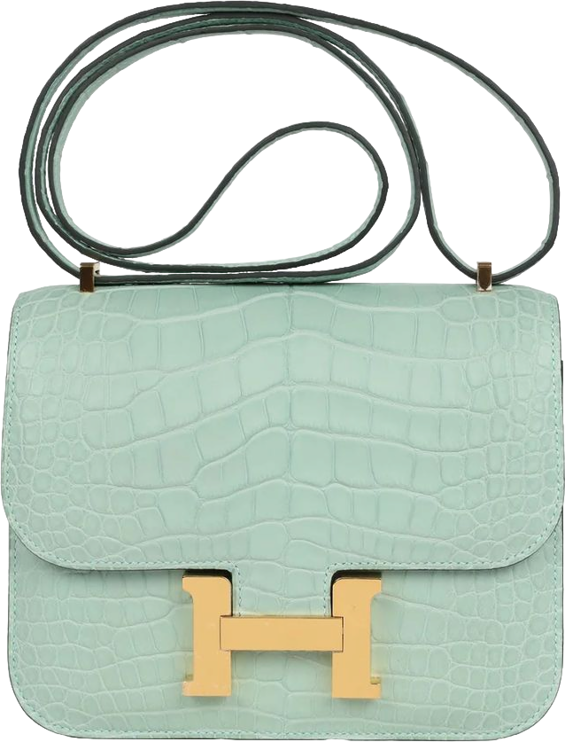 Hermes Constance 18 Vert D’Eau Matte Alligator Gold Hardware