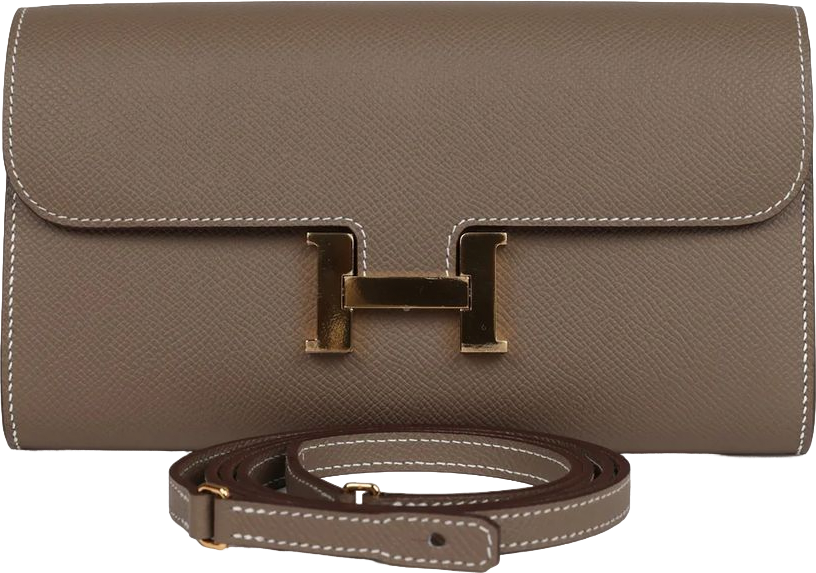 Hermes Constance Wallet To Go Etoupe Epsom Gold Hardware