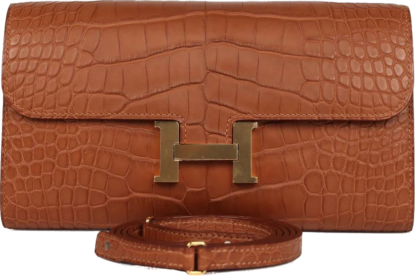 Hermes Constance Wallet To Go Gold Matte Alligator Gold Hardware