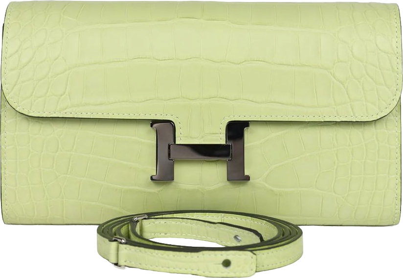 Hermes Constance Wallet To Go Jaune Bourgeon Matte Alligator Palladium Hardware