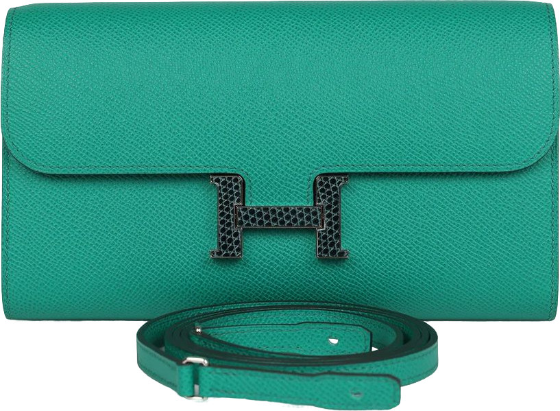 Hermes Constance Wallet To Go Vert Jade Epsom Marquette and Palladium Hardware