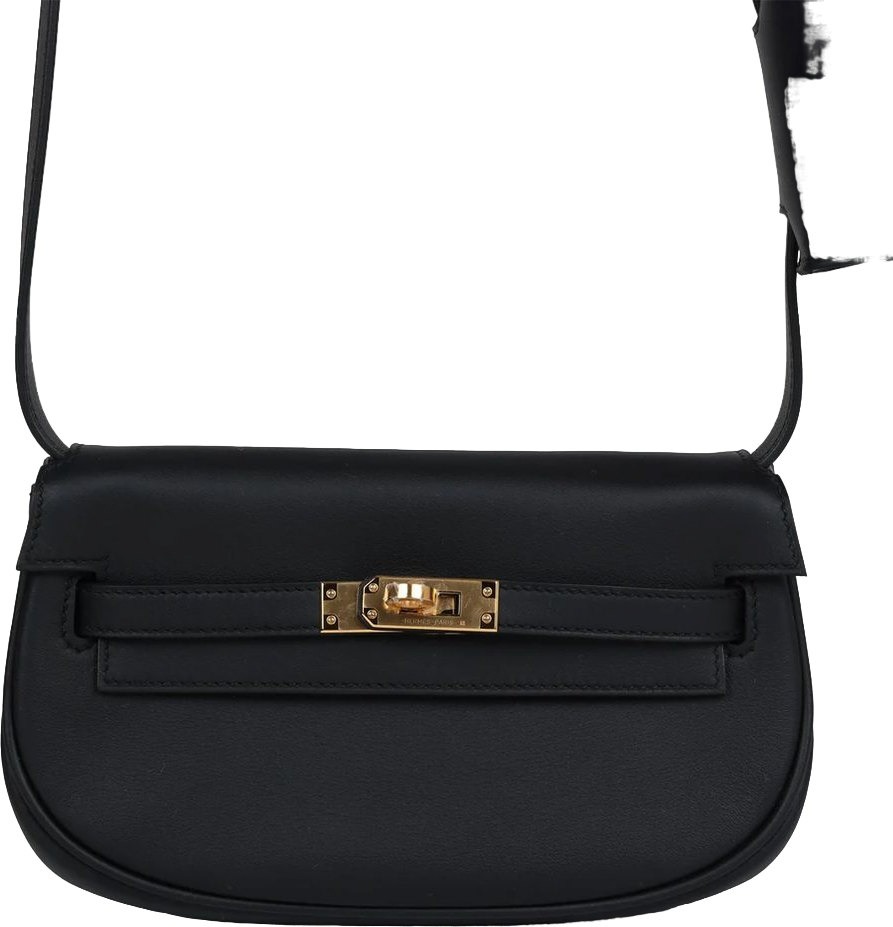 Hermes Kelly Moove Black Swift Gold Hardware