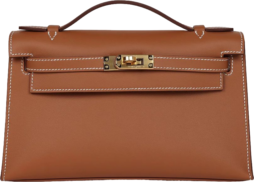 Hermes Kelly Pochette Gold Swift Gold Hardware