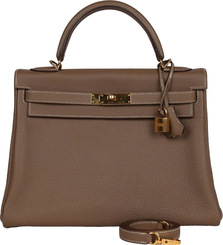 Hermes Kelly Retourne 32 Etoupe Togo Gold Hardware