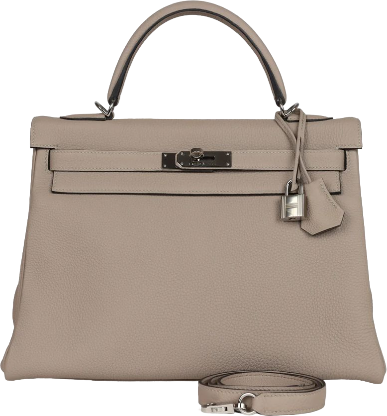 Hermes Kelly Retourne 32 Gris Tourterelle Togo Palladium Hardware