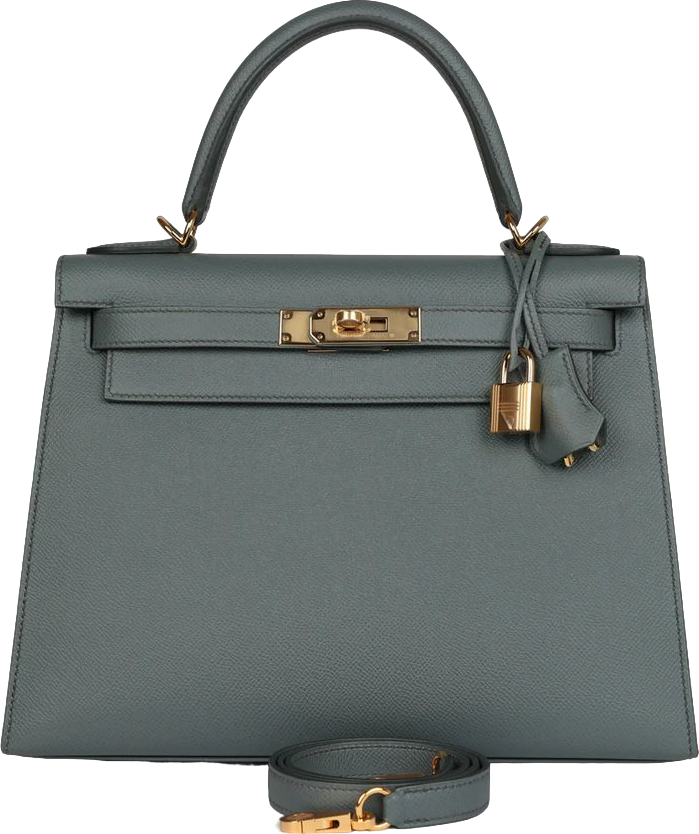 Hermes Kelly Sellier 28 Vert Amande Epsom Gold Hardware