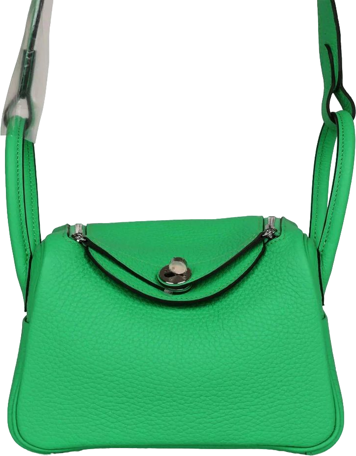 Hermes Mini Lindy Vert Comics Clemence Palladium Hardware