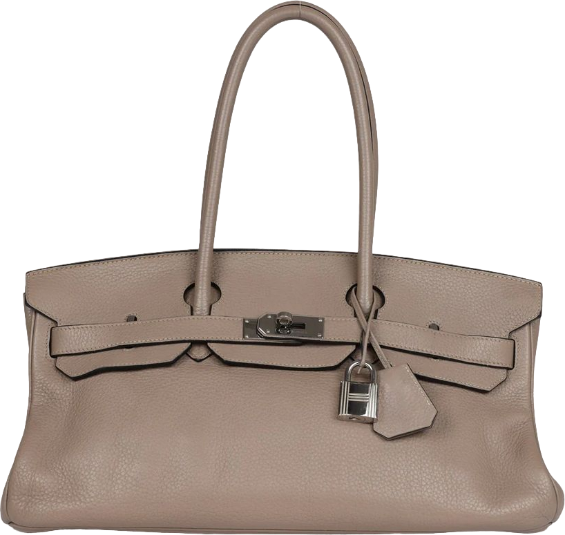 Hermes Shoulder Birkin 42 JPG Gris Tourterelle Clemence Palladium Hardware