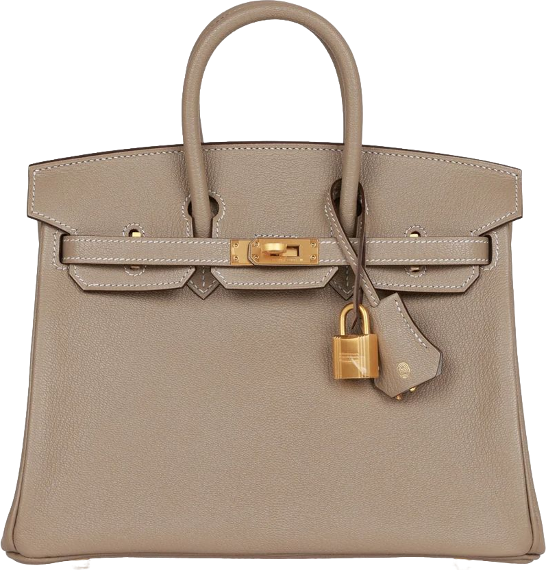 Hermes Special Order (HSS) Birkin 25 Gris Tourterelle Verso Chevre Brushed Gold Hardware