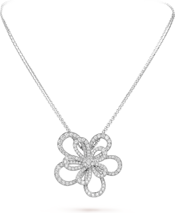 Van Cleef & Arpels Брошь-подвеска Flowerlace