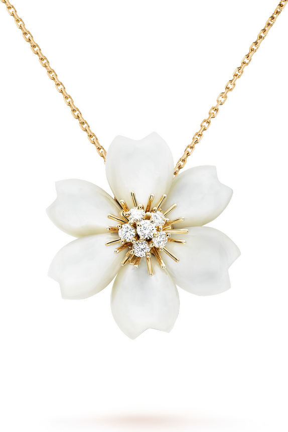 Van Cleef & Arpels Брошь-подвеска Rose de Noël