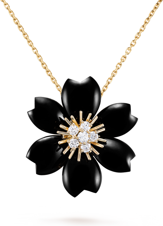 Van Cleef & Arpels Брошь-подвеска Rose de Noël
