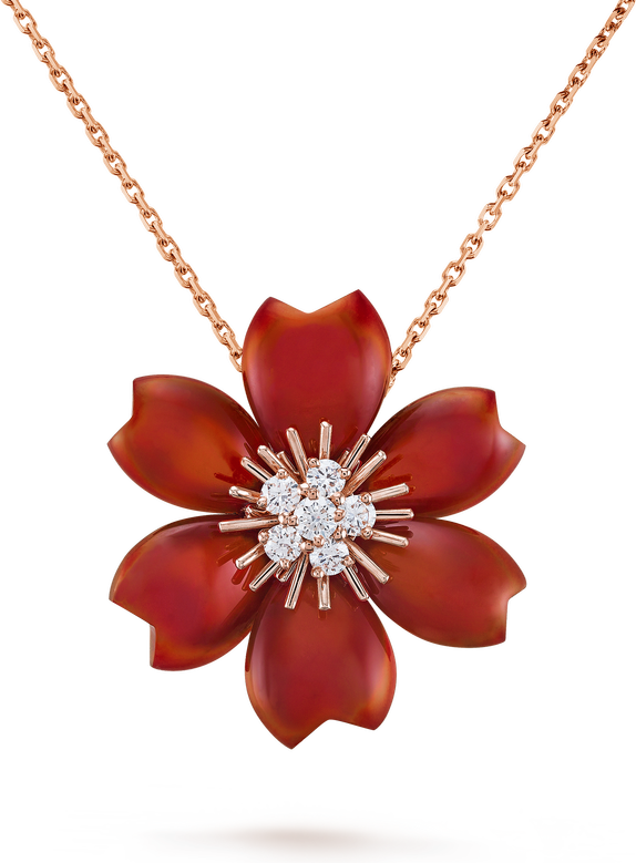 Van Cleef & Arpels Брошь-подвеска Rose de Noël
