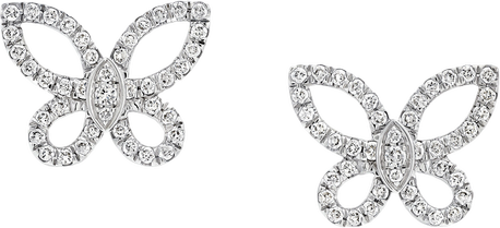 Mini Butterfly Silhouette Diamond Earrings Graff Mini Butterfly Silhouette Diamond Earrings Graff