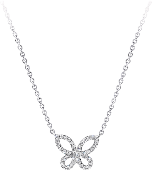 Mini Butterfly Silhouette Diamond Pendant Graff Mini Butterfly Silhouette Diamond Pendant Graff