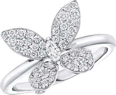 Pavé Butterfly Diamond Small Ring Graff Pavé Butterfly Diamond Small Ring Graff
