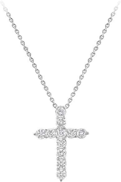 Round Diamond Cross Medium Pendant Graff Round Diamond Cross Medium Pendant Graff