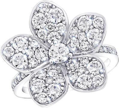 Wild Flower Large Pavé Diamond Ring Graff Wild Flower Large Pavé Diamond Ring Graff